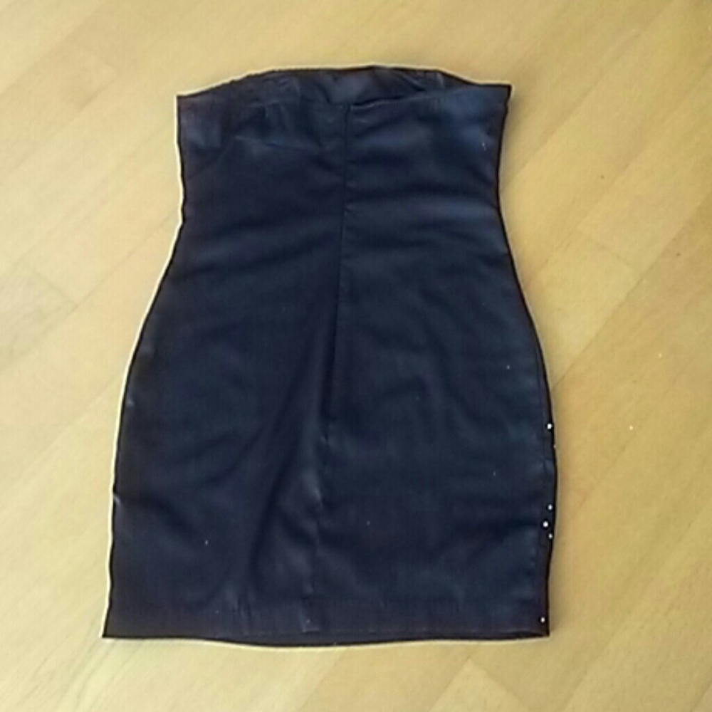 STRAPLESS DRESS M RHINESTONES - Picture 2 of 2